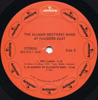 2LP The Allman Brothers Band: The Allman Brothers Band At Fillmore East