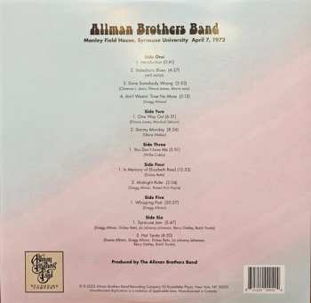 3LP The Allman Brothers Band: Manley Field House, Syracuse University April 7, 1972 CLR | LTD | NUM
