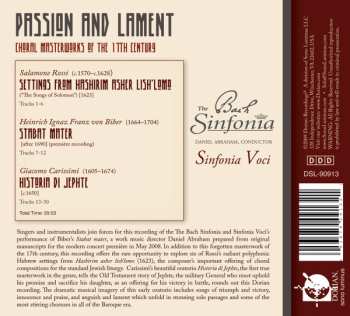 CD The Bach Sinfonia: Passion And Lament (Choral Masterworks Of The 17th Century)