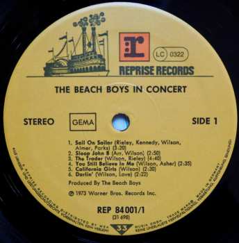 2LP The Beach Boys: In Concert