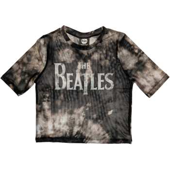 Merch The Beatles: Women's Crop Top Drop T Logo The Beatles