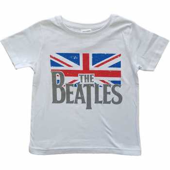 Merch The Beatles: Children's T-shirt Logo The Beatles & Vintage Flag 