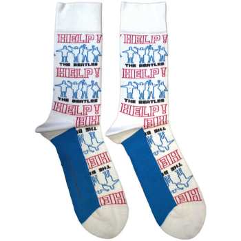 Merch The Beatles: Ankle Socks Help! Outlines Repeat