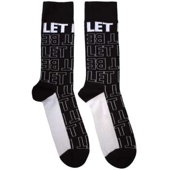 Merch The Beatles: The Beatles Unisex Ankle Socks: Let It Be Text Outlines Repeat