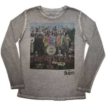 Merch The Beatles: Long Sleeve T-shirt Sgt Pepper Stone Wash