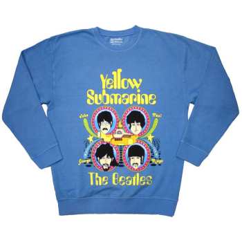 Merch The Beatles: Sweatshirt Yellow Submarine Heads In Circles