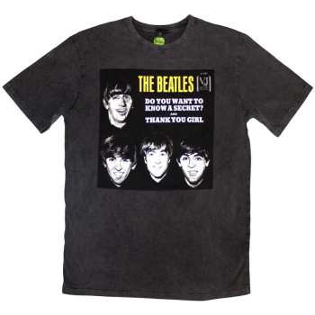 Merch The Beatles: Stone Wash T-shirt Vj Secret Sleeve