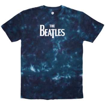 Merch The Beatles: The Beatles Unisex T-shirt: Drop T Logo (blue) (wash Collection) (small) S
