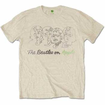 Merch The Beatles: T-shirt Outline Faces On Apple 