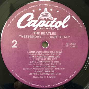 LP The Beatles: Yesterday And Today