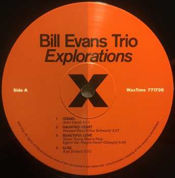 LP The Bill Evans Trio: Explorations LTD