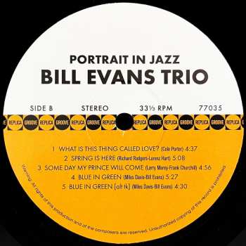 LP/CD The Bill Evans Trio: Portrait In Jazz