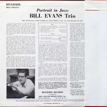LP The Bill Evans Trio: Portrait In Jazz CLR