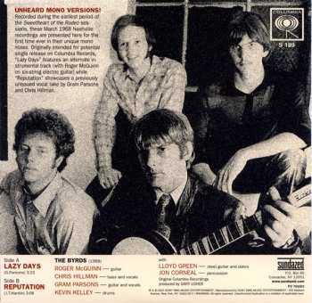 SP The Byrds: Lazy Days b/w Reputation