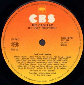 LP The Cadillac: It's Only Rock 'N' Roll