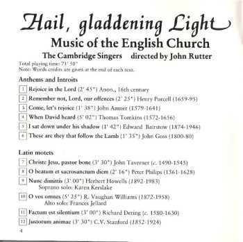 CD John Rutter: Hail, Gladdening Light (Music Of The English Church)