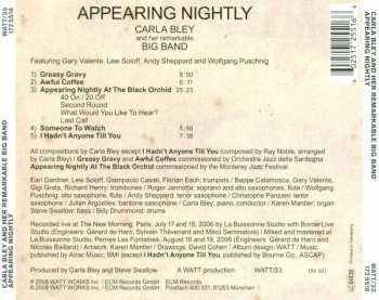 CD The Carla Bley Big Band: Appearing Nightly