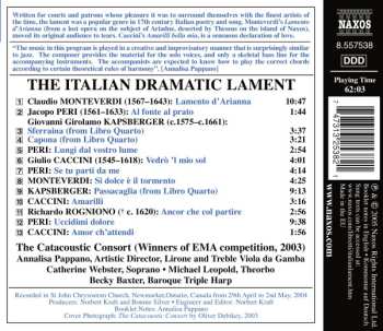 CD The Catacoustic Consort: The Italian Dramatic Lament
