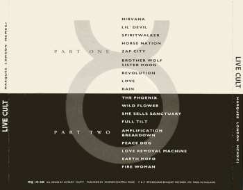2CD The Cult: Live Cult Marquee London MCMXCI