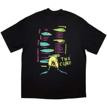 Merch The Cure: The Cure Unisex Oversized Boxy T-shirt: Beach Party Tour '86 (black) (back Print) (small) S