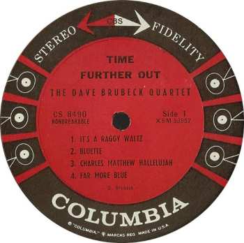 LP The Dave Brubeck Quartet: Time Further Out (Miro Reflections)