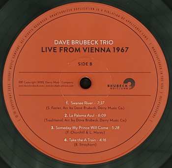 LP The Dave Brubeck Trio: Live From Vienna 1967