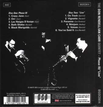 2CD The Don Rendell / Ian Carr Quintet: Phase III / Live