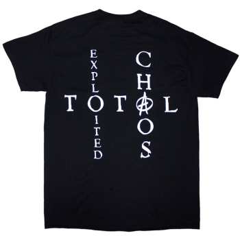 Merch The Exploited: The Exploited Unisex T-shirt: Mohican Skull (black) (back Print) (small) S