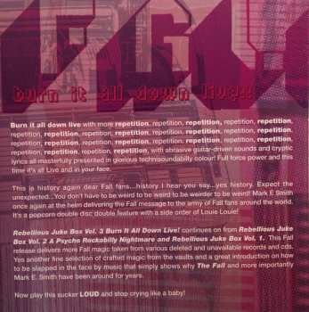 2CD The Fall: Rebellious Jukebox Volume Three (Burn It All Down Live!!)
