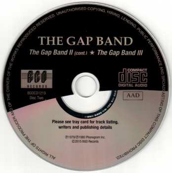 2CD The Gap Band: The Gap Band / The Gap Band II / The Gap Band III