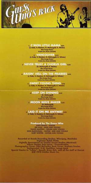 CD The Guess Who: Guess Who's Back