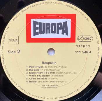 LP The Hiltonaires: Rasputin