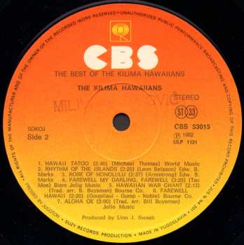 LP De Kilima Hawaiians: The Best Of The Kilima Hawaiians