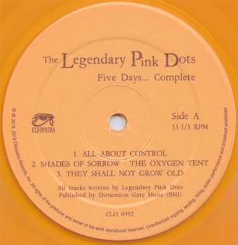 LP The Legendary Pink Dots: Five Days.... Complete LTD | CLR