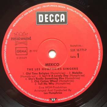 LP Les Humphries Singers: Mexico