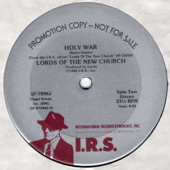 LP Lords Of The New Church: Open Your Eyes b/w Holy War
