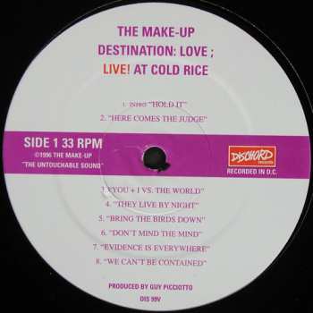 LP The Make-Up: Destination: Love; Live! At Cold Rice