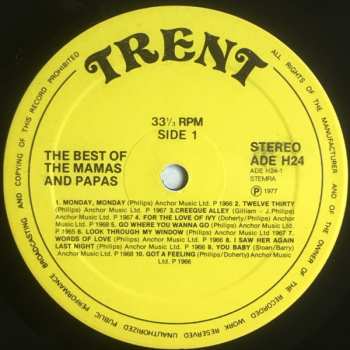 LP The Mamas & The Papas: The Best Of The Mamas & Papas