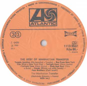 LP The Manhattan Transfer: The Best Of The Manhattan Transfer