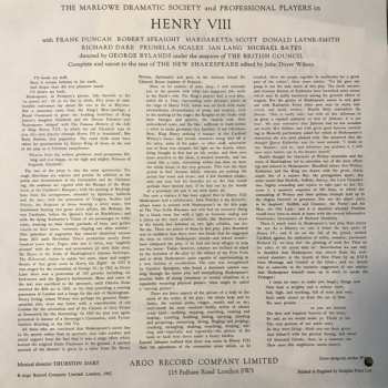4LP/Box Set The Marlowe Dramatic Society And Professional Players: Henry VIII