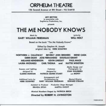CD The Me Nobody Knows Original Cast: The Me Nobody Knows