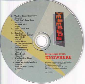 CD The Members: Greetings From Knowhere