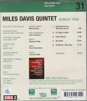 CD The Miles Davis Quintet: Zurich 1960