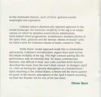 CD The Miles Davis Quintet: Zurich 1960