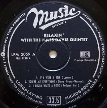 LP The Miles Davis Quintet: Relaxin'