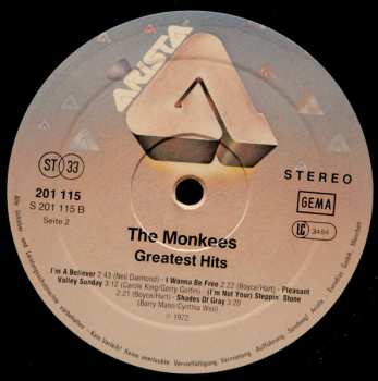 LP The Monkees: Greatest Hits