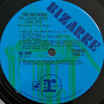 LP The Mothers: Fillmore East - June 1971