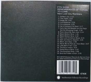 CD The New Lost City Ramblers: Remembrance Of Things To Come