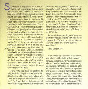 CD The Pasadena Roof Orchestra: Here & Now