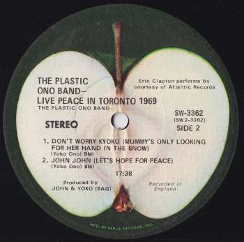 LP The Plastic Ono Band: Live Peace In Toronto 1969